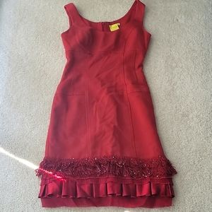 Silk Fringe sleeveless dress